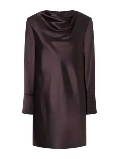 Veronica de Piante Amal Draped Silk-blend Satin Mini Dress | Thumbnail 1 Veronica de Piante Amal Draped Silk-blend Satin Mini Dress | Thumbnail 1