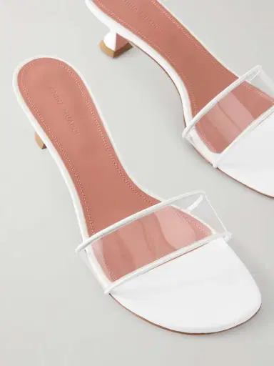 Amina Muaddi Andreea 45 Leather-trimmed Pvc Sandals | Thumbnail 5 Amina Muaddi Andreea 45 Leather-trimmed Pvc Sandals | Thumbnail 5