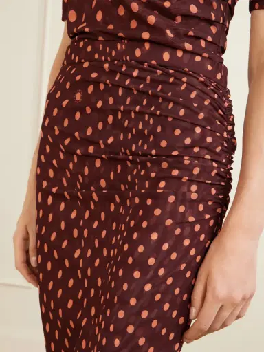Stella McCartney Gathered Polka-dot Mesh Midi Skirt | Thumbnail 5 Stella McCartney Gathered Polka-dot Mesh Midi Skirt | Thumbnail 5