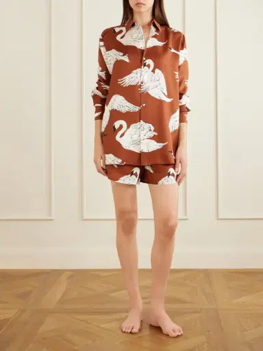 Olivia von Halle Kick Printed Silk-satin Pajama Set | Thumbnail 3 Olivia von Halle Kick Printed Silk-satin Pajama Set | Thumbnail 3