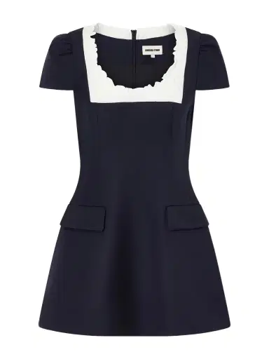 SHUSHU/TONG Scalloped Wool Mini Dress | Thumbnail 1 SHUSHU/TONG Scalloped Wool Mini Dress | Thumbnail 1