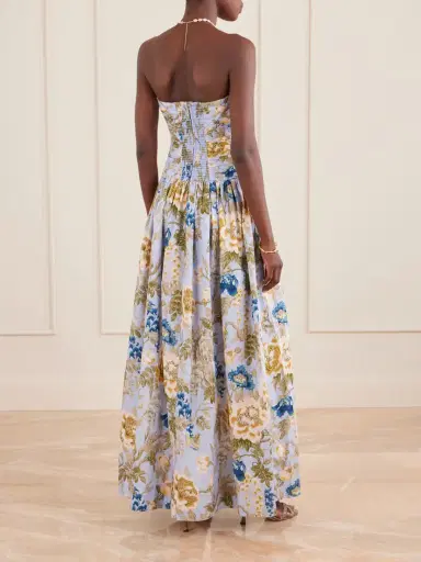 Cara Cara Montreal Strapless Pleated Floral-print Cotton-poplin Maxi Dress | Thumbnail 3 Cara Cara Montreal Strapless Pleated Floral-print Cotton-poplin Maxi Dress | Thumbnail 3