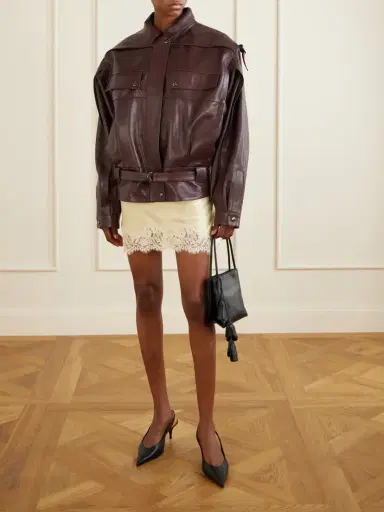 Magda Butrym Belted Leather Biker Jacket | Thumbnail 2 Magda Butrym Belted Leather Biker Jacket | Thumbnail 2