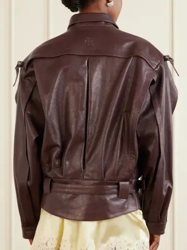 Magda Butrym Belted Leather Biker Jacket | Thumbnail 3 Magda Butrym Belted Leather Biker Jacket | Thumbnail 3