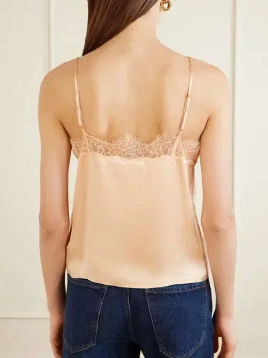 Anine Bing Mael Lace-trimmed Silk-blend Blouse | Thumbnail 4 Anine Bing Mael Lace-trimmed Silk-blend Blouse | Thumbnail 4