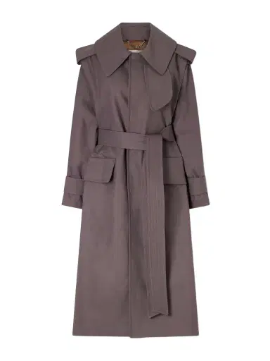 Victoria Beckham Philippa Belted Cotton Trench Coat | Thumbnail 1 Victoria Beckham Philippa Belted Cotton Trench Coat | Thumbnail 1