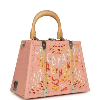 goyard Goyard Goyardine Canvas Saigon Mini Marquetry Trunk Bag Powder Pink Chevroches Calfskin Palladium Hardware | Thumbnail 2 goyard Goyard Goyardine Canvas Saigon Mini Marquetry Trunk Bag Powder Pink Chevroches Calfskin Palladium Hardware | Thumbnail 2