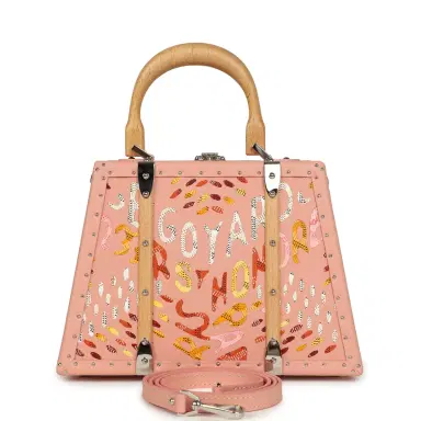 goyard Goyard Goyardine Canvas Saigon Mini Marquetry Trunk Bag Powder Pink Chevroches Calfskin Palladium Hardware | Thumbnail 1 goyard Goyard Goyardine Canvas Saigon Mini Marquetry Trunk Bag Powder Pink Chevroches Calfskin Palladium Hardware | Thumbnail 1