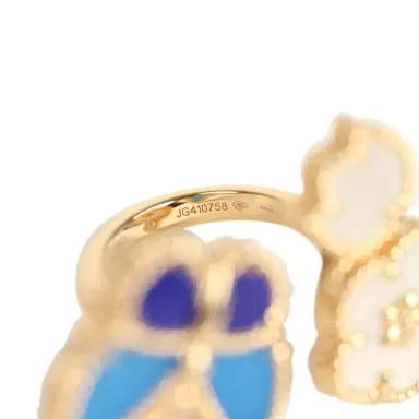 Van Cleef & Arpels Van Cleef & Arpels Lucky Spring Butterfly Between the Finger Ring Lapis Lazuli, Blue Agate, Mother of Pearl 18K Yellow Gold | Thumbnail 8 Van Cleef & Arpels Van Cleef & Arpels Lucky Spring Butterfly Between the Finger Ring Lapis Lazuli, Blue Agate, Mother of Pearl 18K Yellow Gold | Thumbnail 8