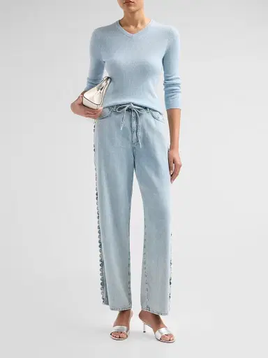 Vince Women's Cashmere-Silk V-Neck Top | Thumbnail 2 Vince Women's Cashmere-Silk V-Neck Top | Thumbnail 2