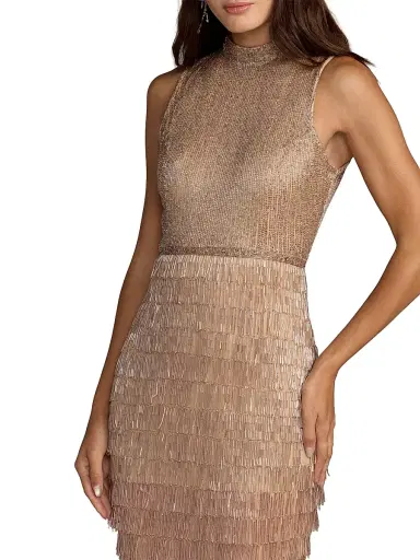 Mac Duggal Women's Beaded Fringed Column Gown - Pink Ombre - Size 14 | Thumbnail 3 Mac Duggal Women's Beaded Fringed Column Gown - Pink Ombre - Size 14 | Thumbnail 3