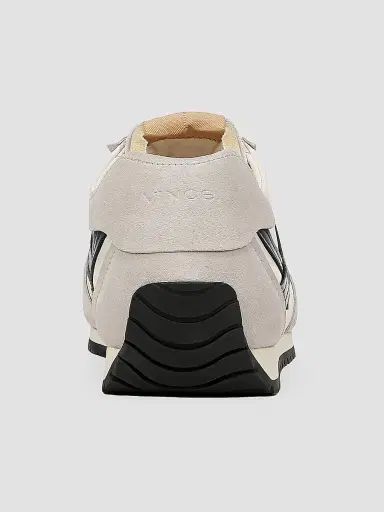 Vince Men's Oasis Leather & Suede Low-Top Sneakers - Milk Horchata Spruce Blue | Thumbnail 3 Vince Men's Oasis Leather & Suede Low-Top Sneakers - Milk Horchata Spruce Blue | Thumbnail 3