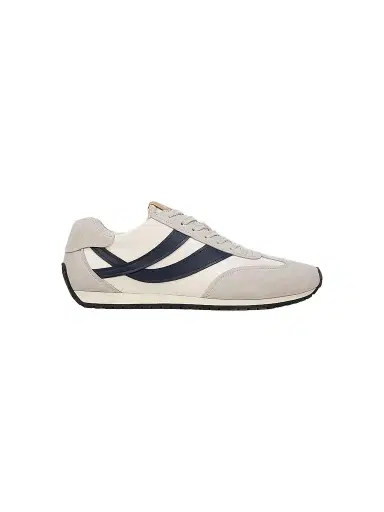 Vince Men's Oasis Leather & Suede Low-Top Sneakers - Milk Horchata Spruce Blue | Thumbnail 1 Vince Men's Oasis Leather & Suede Low-Top Sneakers - Milk Horchata Spruce Blue | Thumbnail 1