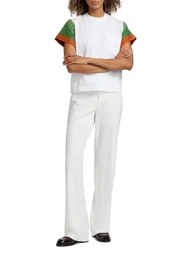 3.1 Phillip Lim Women's Ombré Voile Combo T-Shirt - White Multi - Size Large | Thumbnail 2 3.1 Phillip Lim Women's Ombré Voile Combo T-Shirt - White Multi - Size Large | Thumbnail 2