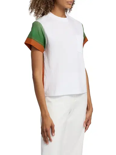 3.1 Phillip Lim Women's Ombré Voile Combo T-Shirt - White Multi - Size Large | Thumbnail 4 3.1 Phillip Lim Women's Ombré Voile Combo T-Shirt - White Multi - Size Large | Thumbnail 4
