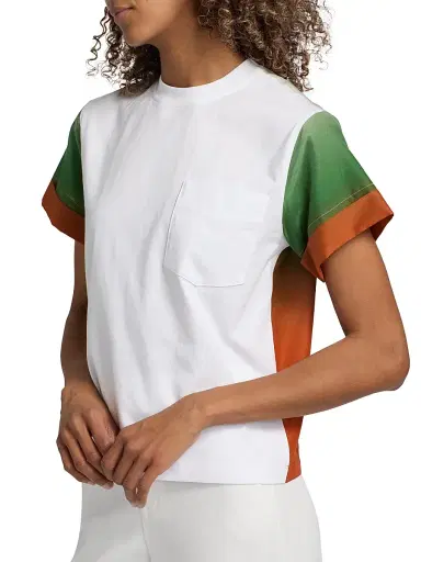 3.1 Phillip Lim Women's Ombré Voile Combo T-Shirt - White Multi - Size Large | Thumbnail 6 3.1 Phillip Lim Women's Ombré Voile Combo T-Shirt - White Multi - Size Large | Thumbnail 6