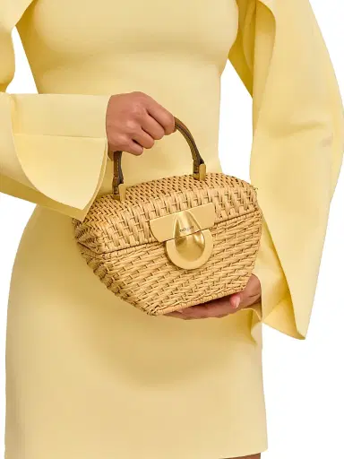 Cult Gaia Women's Tyla Rattan Top Handle Bag | Thumbnail 3 Cult Gaia Women's Tyla Rattan Top Handle Bag | Thumbnail 3