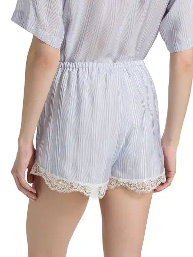Frame Women's The Stripe Silk Lace-Trim Shorts | Thumbnail 5 Frame Women's The Stripe Silk Lace-Trim Shorts | Thumbnail 5