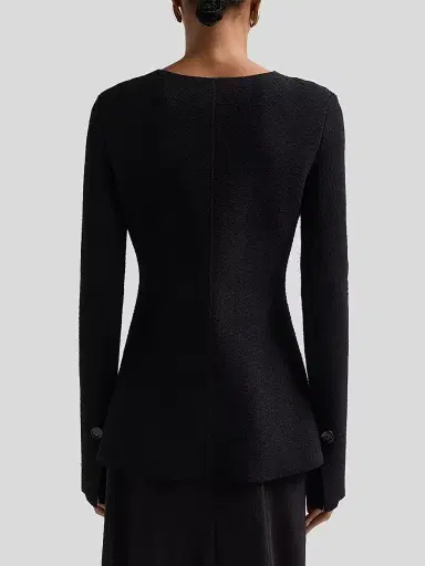 Proenza Schouler Women's Sukki Drape Jacket - Black - Size XL | Thumbnail 3 Proenza Schouler Women's Sukki Drape Jacket - Black - Size XL | Thumbnail 3