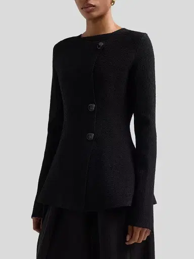 Proenza Schouler Women's Sukki Drape Jacket - Black - Size XL | Thumbnail 4 Proenza Schouler Women's Sukki Drape Jacket - Black - Size XL | Thumbnail 4