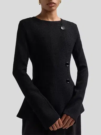 Proenza Schouler Women's Sukki Drape Jacket - Black - Size XL | Thumbnail 5 Proenza Schouler Women's Sukki Drape Jacket - Black - Size XL | Thumbnail 5