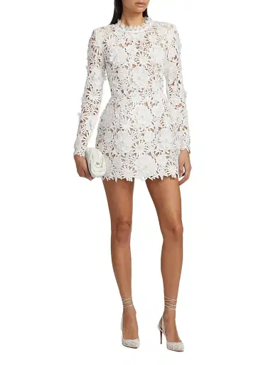 Bronx Banco Women's Maia Lace Long-Sleeve Minidress - White | Thumbnail 2 Bronx Banco Women's Maia Lace Long-Sleeve Minidress - White | Thumbnail 2