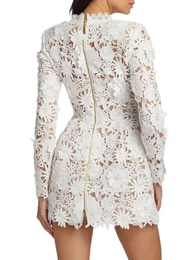 Bronx Banco Women's Maia Lace Long-Sleeve Minidress - White | Thumbnail 5 Bronx Banco Women's Maia Lace Long-Sleeve Minidress - White | Thumbnail 5
