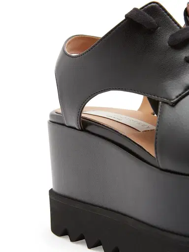 Stella McCartney Women's Elyse 75MM Cut-Out Platform Derbys - Black - Size 11 | Thumbnail 5 Stella McCartney Women's Elyse 75MM Cut-Out Platform Derbys - Black - Size 11 | Thumbnail 5
