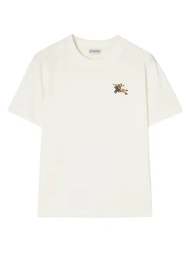 Burberry Women's Frankie EKD Check Cotton T-Shirt - Chalk | Thumbnail 1 Burberry Women's Frankie EKD Check Cotton T-Shirt - Chalk | Thumbnail 1