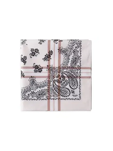 Prada Women's Printed Cotton Scarf | Thumbnail 1 Prada Women's Printed Cotton Scarf | Thumbnail 1