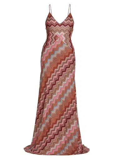 Missoni Women's Snake Chevron Gown - Pink Rust - Size 12 | Thumbnail 1 Missoni Women's Snake Chevron Gown - Pink Rust - Size 12 | Thumbnail 1