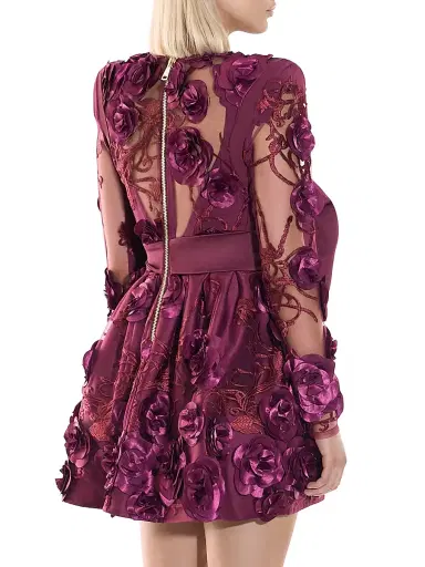 Zhivago Women's The Beautiful & The Lost Minidress - Plum | Thumbnail 5 Zhivago Women's The Beautiful & The Lost Minidress - Plum | Thumbnail 5