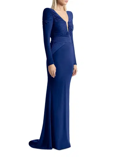 Zhivago Women's The Bloom Gathered Jersey Gown - Midnight - Size 12 | Thumbnail 4 Zhivago Women's The Bloom Gathered Jersey Gown - Midnight - Size 12 | Thumbnail 4