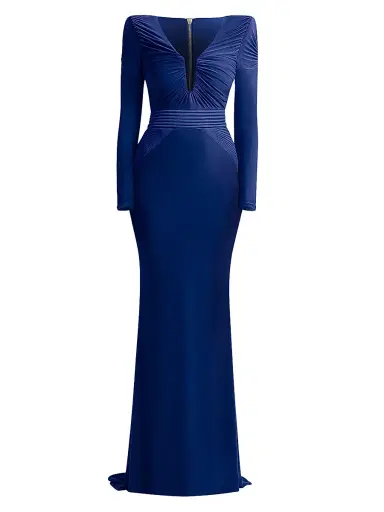 Zhivago Women's The Bloom Gathered Jersey Gown - Midnight - Size 12 | Thumbnail 1 Zhivago Women's The Bloom Gathered Jersey Gown - Midnight - Size 12 | Thumbnail 1