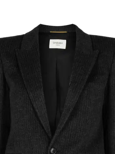 Saint Laurent Single-Breasted Wool-Cashmere Blazer | Thumbnail 3 Saint Laurent Single-Breasted Wool-Cashmere Blazer | Thumbnail 3