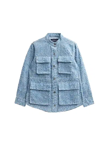 Veronica Beard Women's Lane Floral Burnout Denim Jacket - Lakeshore | Thumbnail 1 Veronica Beard Women's Lane Floral Burnout Denim Jacket - Lakeshore | Thumbnail 1