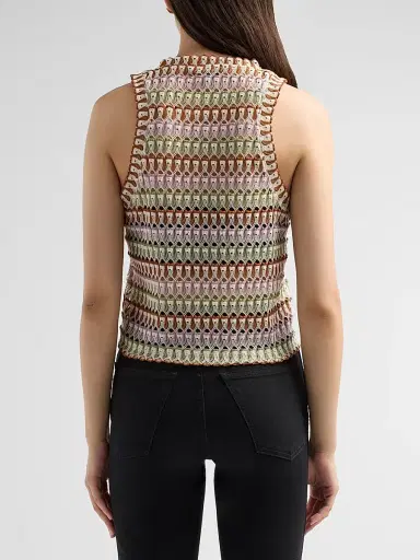Veronica Beard Women's Rhett Knit Tank - Deep Ochre Dove | Thumbnail 3 Veronica Beard Women's Rhett Knit Tank - Deep Ochre Dove | Thumbnail 3