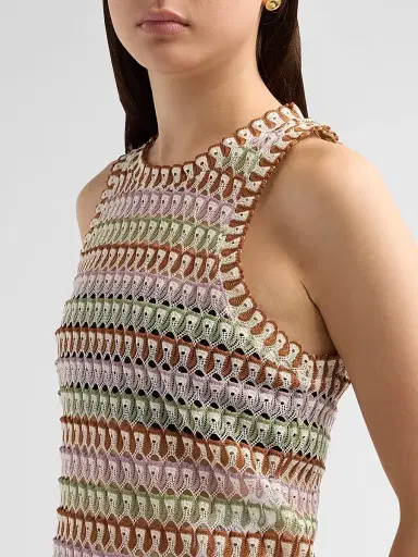 Veronica Beard Women's Rhett Knit Tank - Deep Ochre Dove | Thumbnail 5 Veronica Beard Women's Rhett Knit Tank - Deep Ochre Dove | Thumbnail 5