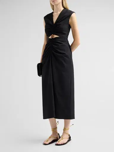 Veronica Beard Women's Marisabel Cut-Out Midi-Dress - Black | Thumbnail 4 Veronica Beard Women's Marisabel Cut-Out Midi-Dress - Black | Thumbnail 4