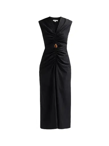 Veronica Beard Women's Marisabel Cut-Out Midi-Dress - Black | Thumbnail 1 Veronica Beard Women's Marisabel Cut-Out Midi-Dress - Black | Thumbnail 1
