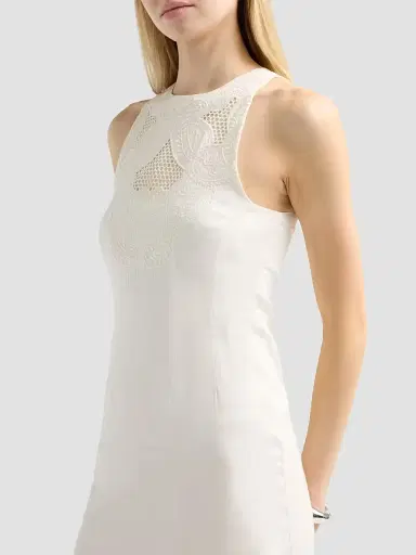 Veronica Beard Women's Upten Embroidered Linen-Blend Midi Dress - Dove | Thumbnail 5 Veronica Beard Women's Upten Embroidered Linen-Blend Midi Dress - Dove | Thumbnail 5