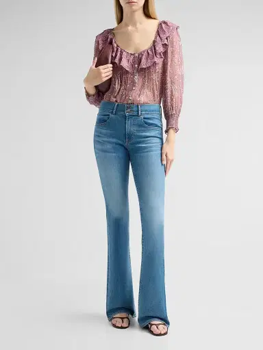 Veronica Beard Women's Maxime Print Ruffled Blouse - Orchid Haze Multi - Size 16 | Thumbnail 2 Veronica Beard Women's Maxime Print Ruffled Blouse - Orchid Haze Multi - Size 16 | Thumbnail 2