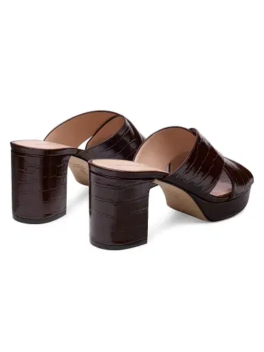 Stuart Weitzman Women's Dayna 80MM Leather Platform Sandals - Walnut - Size 9.5 | Thumbnail 3 Stuart Weitzman Women's Dayna 80MM Leather Platform Sandals - Walnut - Size 9.5 | Thumbnail 3