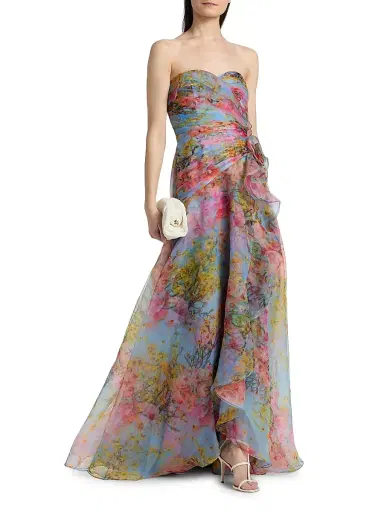 THEIA Women's Eloise High-Low Strapless Gown | Thumbnail 2 THEIA Women's Eloise High-Low Strapless Gown | Thumbnail 2