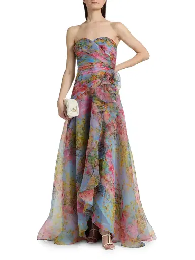 THEIA Women's Eloise High-Low Strapless Gown | Thumbnail 3 THEIA Women's Eloise High-Low Strapless Gown | Thumbnail 3