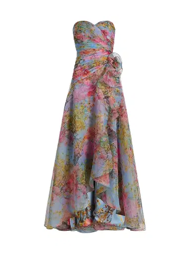 THEIA Women's Eloise High-Low Strapless Gown | Thumbnail 1 THEIA Women's Eloise High-Low Strapless Gown | Thumbnail 1