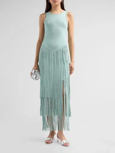 Toccin Women's Jora Fringe Maxi Dress - Sea Breeze - Size XL | Thumbnail 2 Toccin Women's Jora Fringe Maxi Dress - Sea Breeze - Size XL | Thumbnail 2