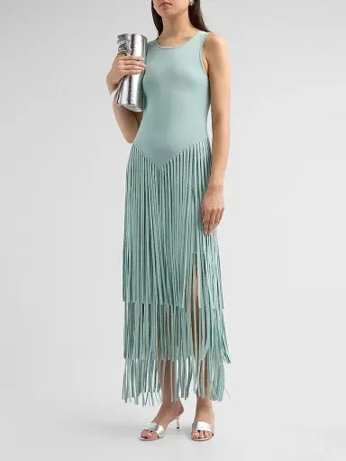 Toccin Women's Jora Fringe Maxi Dress - Sea Breeze - Size XL | Thumbnail 4 Toccin Women's Jora Fringe Maxi Dress - Sea Breeze - Size XL | Thumbnail 4