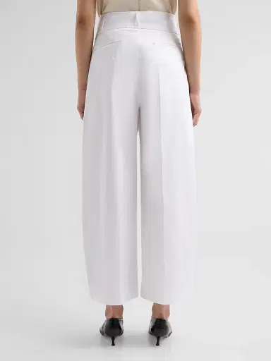 Altuzarra Women's Wilson Cotton High-Rise Wide-Leg Pants - Optic White - Size 14 | Thumbnail 3 Altuzarra Women's Wilson Cotton High-Rise Wide-Leg Pants - Optic White - Size 14 | Thumbnail 3