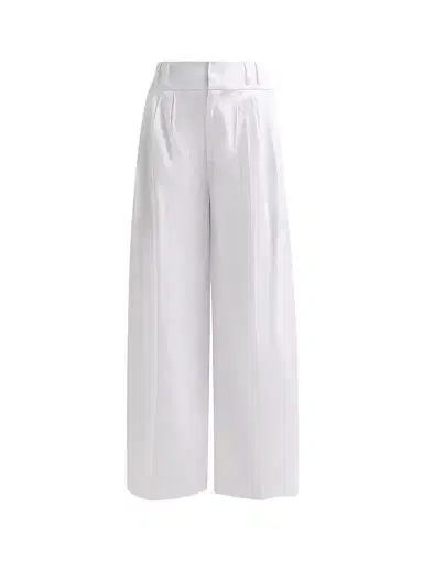 Altuzarra Women's Wilson Cotton High-Rise Wide-Leg Pants - Optic White - Size 14 | Thumbnail 1 Altuzarra Women's Wilson Cotton High-Rise Wide-Leg Pants - Optic White - Size 14 | Thumbnail 1
